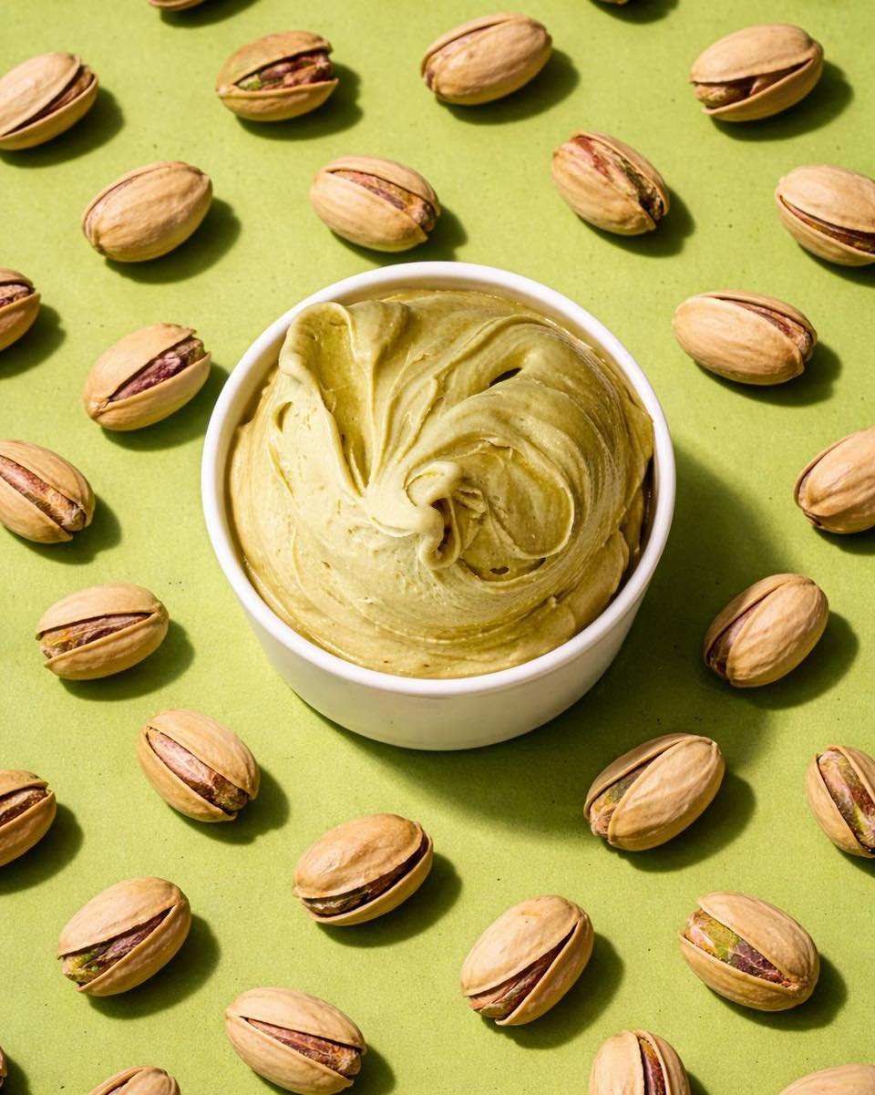 Gelato al pistacchio con pistacchi